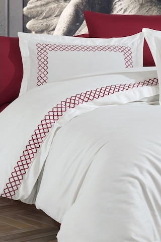 Nazik Home Dolce Krem-Bordo Nevresim Takımı Çk