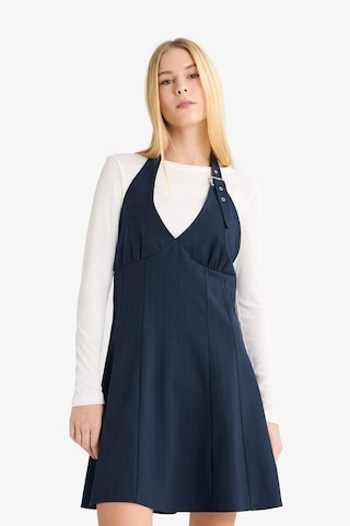 Defacto Coool Halter Yaka Kareli Mini Elbise G3860ax25aunv207 Lacivert
