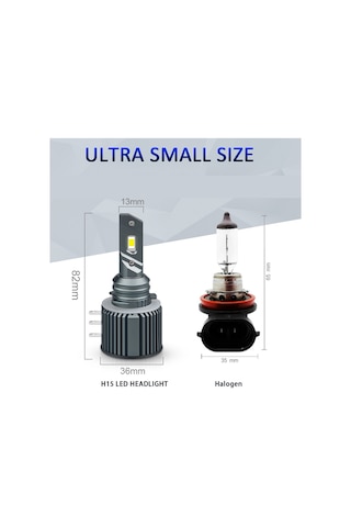 Led far ampulü H15 3570 chip 100W 20.000LM Canbus 9-32V / LAAM560-2
