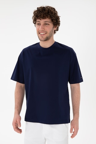 U.S. Polo Assn. Erkek Comfort Fit Bisiklet Yaka Lacivert Merserize Basic Tişört 50313089-VR033