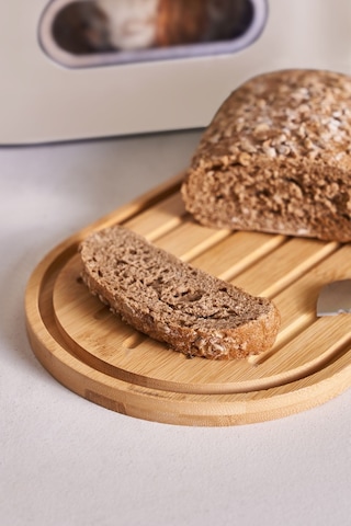 Karaca Stream 2in1 Ekmek Kutusu/Kesme Tahtası Cream