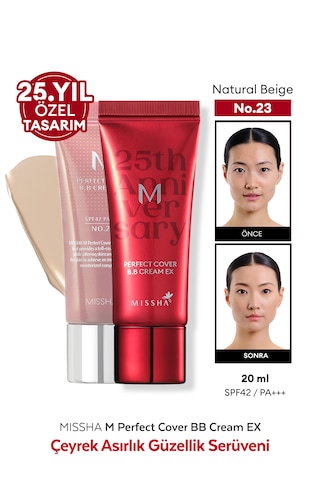 Missha Yoğun Kapatıcılık Sunan BB Krem M Perfect Cover BB Cream Ex No: 23 20 ML