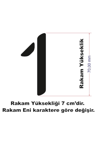 Stencil Rakam Boyama Şablonu X056-sayı Rakam Yüksekliği 7 Cm