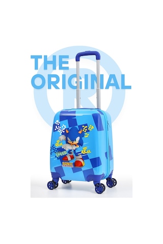 Gedox Kids Sonic The Hedgehog Lisanslı Mavi Erkek Çocuk Valizi Süper Hızlı Ve Hafif Tasarım Mavi