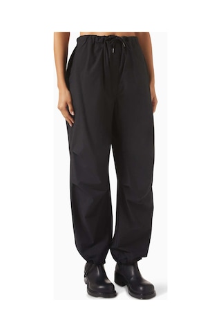 Acne Studios Relaxed Drawstring Pantolon - %63 Pamuk %37 Keten Karışımı Rahat Ve Şık Siyah