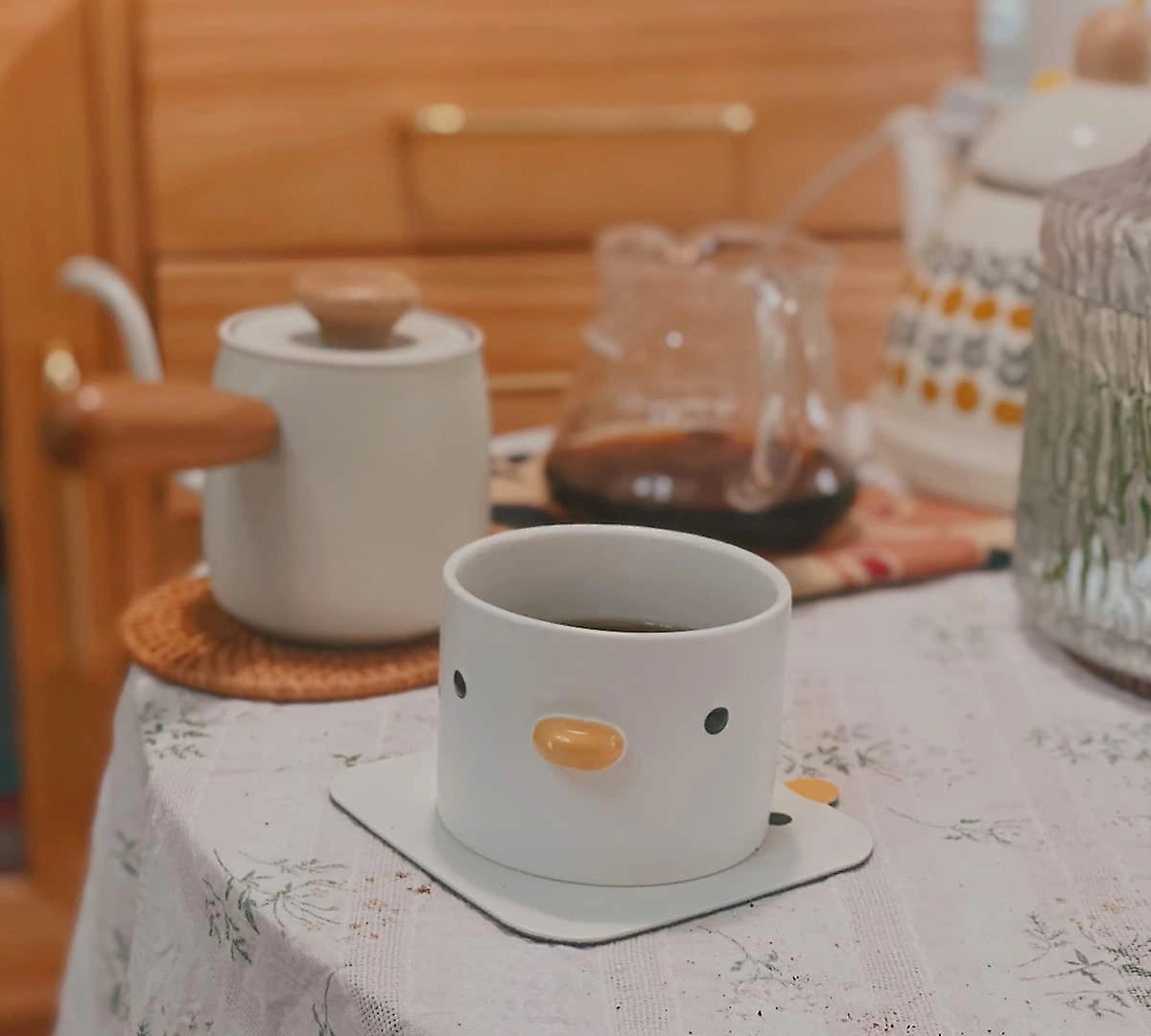 Komik Tavuklu Kahve Kupası, El Yapımı Sırlı Ördek Kupası, Güvenli Seramik Sütlü Latte Kupaları, 7oz Sevimli Çay Kupası. Best Gifts.by