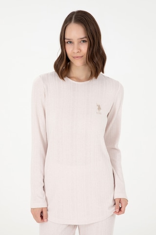 U.s. Polo Assn. Kadın Bej Pijama Takım 50302057-vr011 Bej