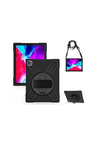 Apple Uyumlu iPad Pro 12.9 Inç 2018 / 2020 / 2022 M2 Çip Defender Kalem Bölmeli Tablet Kılıfı Kılıf