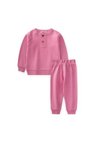Cigit Reglan Kol Patlı Erkek Basıc Takım 1-6 Yaş Pembe Pembe