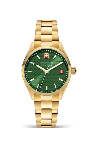 Swiss Military Smwgh2200112-set Çift Kordonlu Erkek Kol Saati Altın
