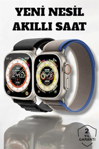 Mey İthalat 49mm Ekranlı, Kan Basıncı Ve Adımsayar Özellikli Bluetooth Akıllı Saat