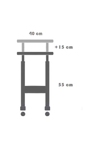 Yükseklik Ayarlı Dikey Laptop Ve Servis Sehpası - Çam Beyaz Çam