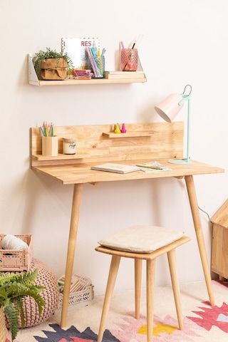 2 Ayaklı Basic Model Ahşap Çalışma Masası Ceviz