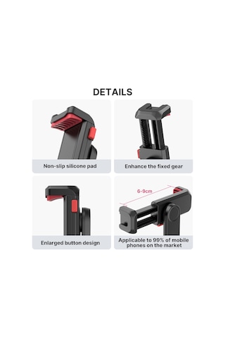 Xindoker 360 Dönebilen Soğuk Ayakkabı Telefon Tutucu: Çift Soğuk Ayakkabı Genişletme, Hafif Ve Taşınabilir Tasarım