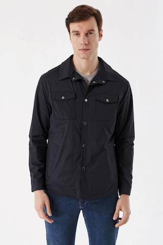 Slim Fit Çıt Çıt Kapamalı Yan Ve Üstten Kapak Cepli Astarlı Ince Baharlık Mont 001