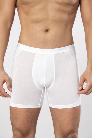 Weweus Beyaz Micro Modal Premium Erkek Uzun Boxer 1419 Beyaz