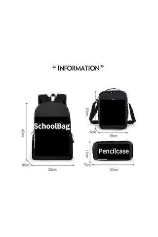 Poppy Playtime Okul Çantası Çocuk Sırt Çantası Veya Öğle Yemeği Çantası Veya Kalem Çantası Veya Çocuklar İçin Üç Parçalı Set Hediyeleri Diğer