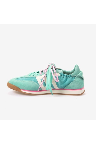 Back70 Kadın Bağcıklı Süet Spor & Sneaker Ayakkabı A26 Mavi