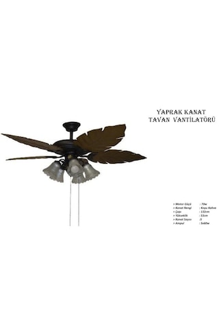 Yaprak Tavan Klasik Avize Vantilatör