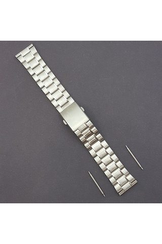Çelik Metal Kol Saat Kordonu Yandan Basma Anahtarlı 26 Mm (A-01)