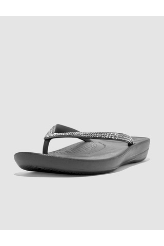 Fitflop Iqushıon Sparkle R08 Siyah Kadın Parmak Arası Terlik Siyah