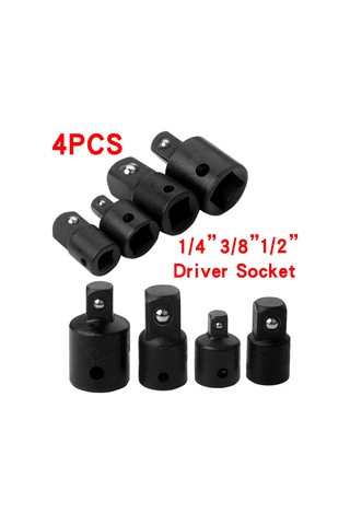 Xindoker 4'lü Soket Adaptör Seti - 1/4" 3/8" 1/2" Çap Değiştirme - Otomotiv Ve Dıy İşler İçin Pratik Çözüm