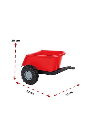 07 295k Büyük Traktör Römork Kırmızı