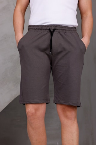 Dark Moda Erkek Sade Oversize İki İplik Kompakt Şort Kahverengi