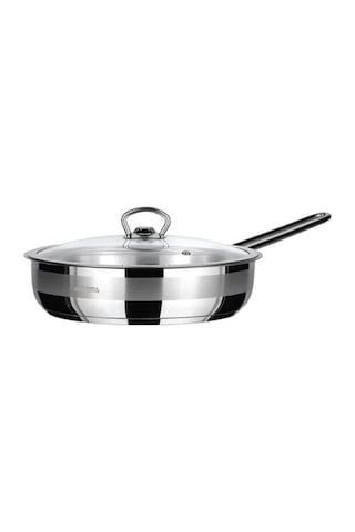Saphire 26 Cm Çelik Saplı Cam Kapaklı Tava Sap-4790