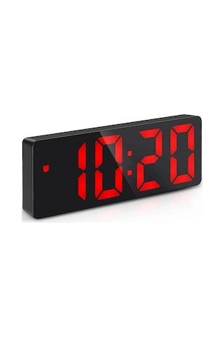Criacr Dijital Alarm Saati Büyük Led Ekran, Usb/batarya, Tarih, Sıcaklık, Sesle Kontrol Siyah