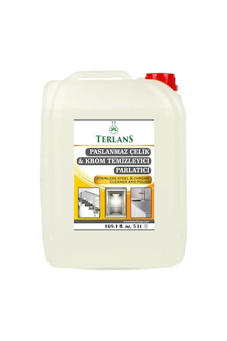 Terlans Asansör Temizleyici Paslanmaz Çelik Krom Parlatıcı 5 L