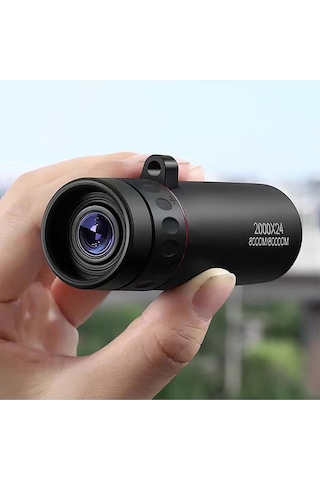 Plentiful 2000x24 Zoom Monoküler Mini Taşınabilir Hd Dürbün Su Geçirmez Tripod Telefon Tutacağı Siyah