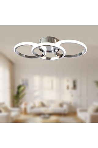 Tt305-3-kr Tt Aydınlatma 3 Renk Işık Krom Kaplama 3 Lü Led Avize Krom