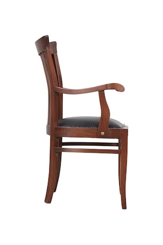 Masifart_Mobilya Masifart Aden 7115 Şerif Kollu Sandalye Ceviz