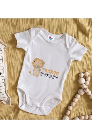 Bk Gift Bk Kids Trakya Kızanı Tasarımlı Beyaz Bebek Body Zıbın-2 Çok Renkli