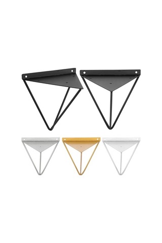 Zyzqstore 2 Adet Oturma Odası Ev Dekor Üçgen Demir Sanat Duvara Monte Çok Renkli Çok Renkli