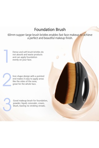 Teltree "düz Uçlu Fondöten Fırçası - Sıvı, Krem Ve Pudra İçin Profesyonel Makyaj Fırçası"