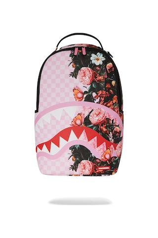 Sprayground Jardin De Flores Sırt Çantası, Laptop Bölmeli, Suya Dayanıklı Vegan Deri Pembe