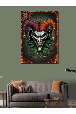 Kanvas Tablo Joker Gülümsemesi Çizimi 50cmx70cm