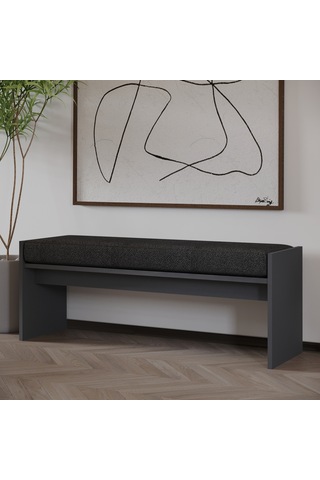 Pearl Bench Modern Tasarım Antre, Mutfak, Yatak Odası, Balkon Oturma Bankı, Kolay Kurulum Antrasit