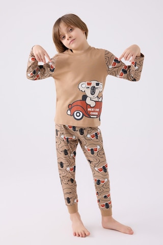 Rolypoly Erkek Çocuk Kahverengi Pijama Takımı Rp3446-c-v2