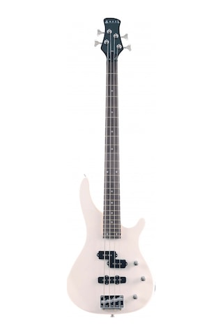 Angel Abg2-wh Bas Gitar - Beyaz Başlangıç/orta - P-bass Tipi Parlak Beyaz Gövde, Klasik Rock Ve Blues Tonları İçin İdeal Manyetik Yapısı Ölçüler: 864 Mm Skala Uzunluğu