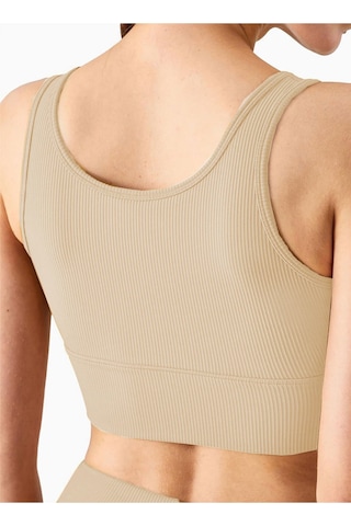 Esnek Fitilli Spor Tayt Ve Geniş Askılı Pedli Büstiyer Takımı - Kadın Yüksek Bel Kombin 001