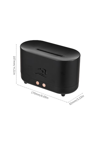 Novahub Usb Güçlü Alev Efektli 225ml Aromaterapi Difüzörü - Otomatik Kapanma Su Yoksunluk Koruma, Hızlı Şarj, Kullanışlı