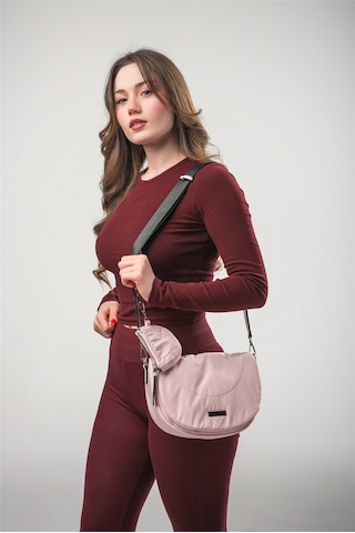Ççs 18130 Kadın Çapraz Askılı Çanta Pudra