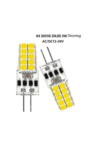 10 Adet G4 Led Ampul, Ac/dc 12v-24v 3w, 20 Led 360 Işın Açısı, 30w Halojen Ampulün Yerini Alır, 2835smd - Kaiyi Diğer