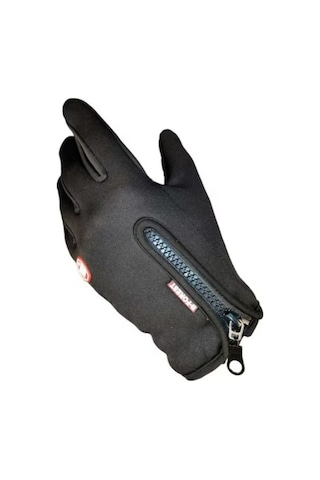 Motoanl Motosiklet Eldiveni Neopren Kumaş Kaydırmaz Fermuarlı Eldiven
