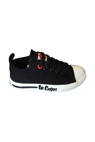 Lee Cooper 30135 Siyah Beyaz Çocuk Bağcıklı Sneakers Beyaz - Siyah