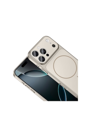 Apple Uyumlu iPhone 15 Pro Max Kılıf M-safe Şarj Özellikli Kamera Korumalı Kapak Ryc / Formen Gri