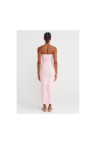 Dilvin 91368 Straplez Midi Elbise-toz Pembe-16528